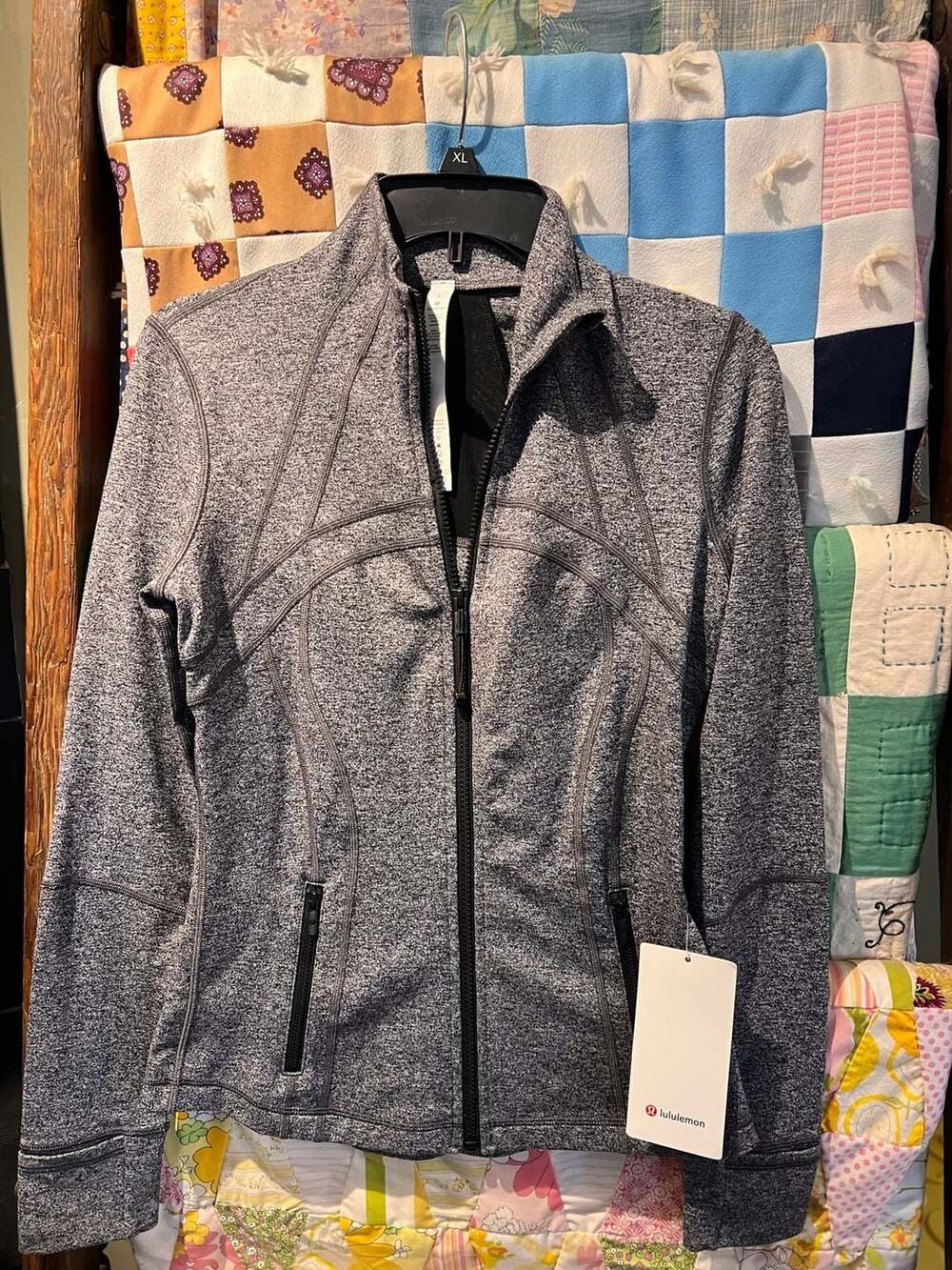 NEW Women Lululemon Define Jacket Mesh Vent Luon Heathered Black Size 6